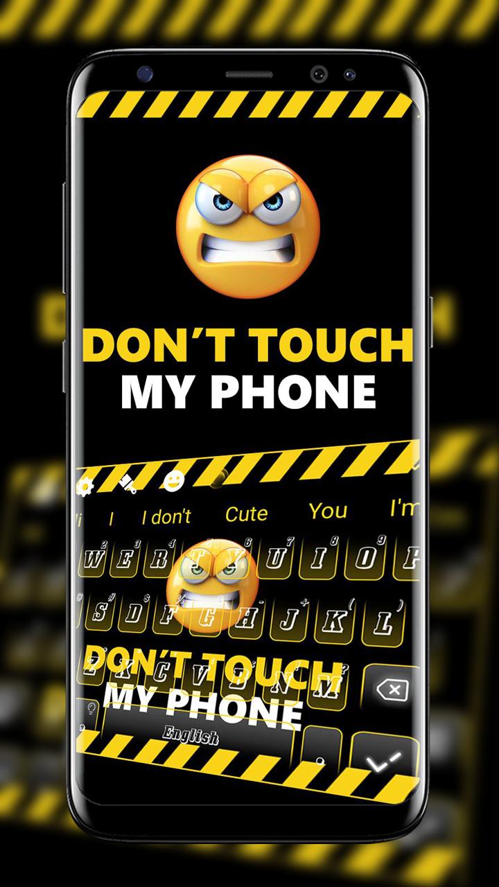 Emoji Wallpaper Dont Touch My Phone - HD Wallpaper 