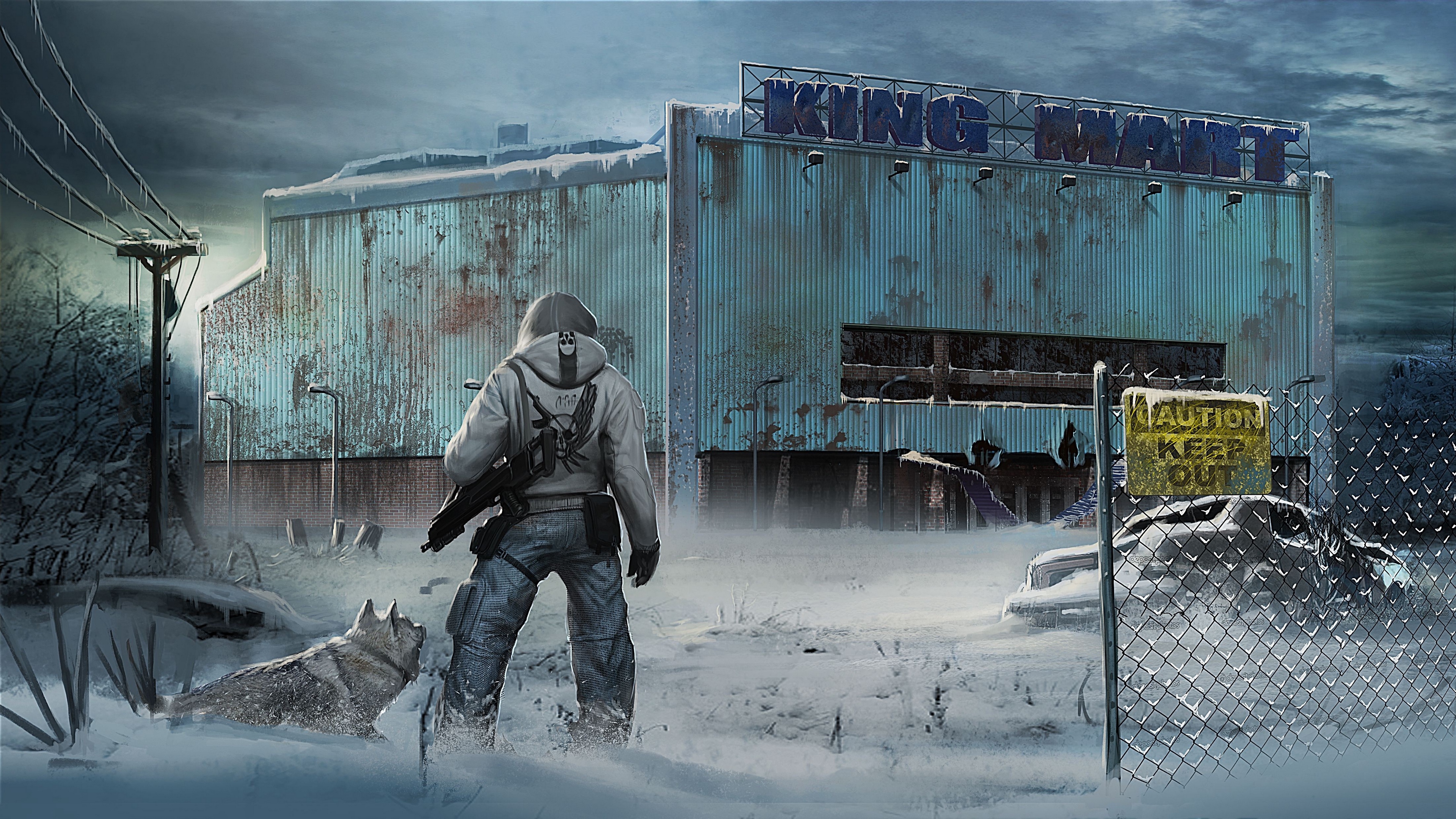 Wallpaper The Last Of Us, City, Winter - Last Of Us - HD Wallpaper 