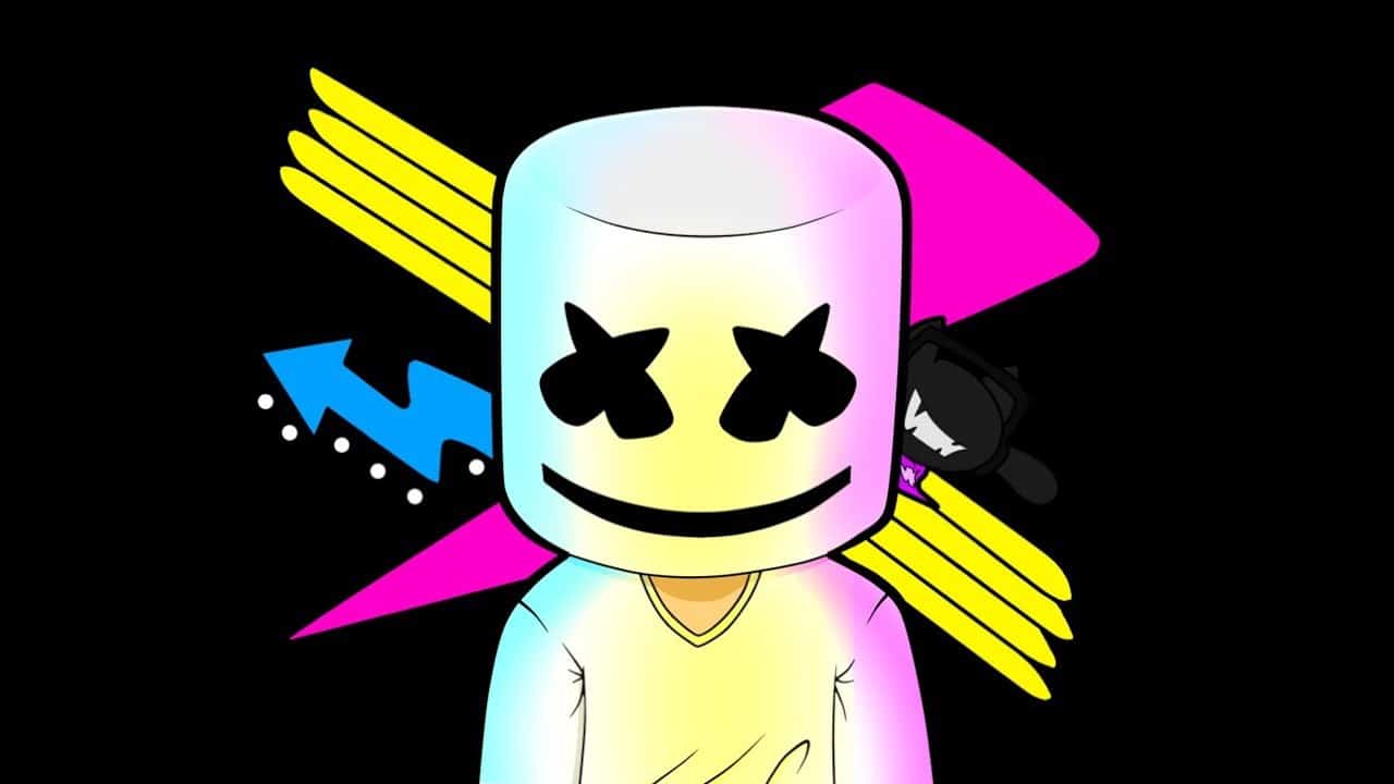 Marshmello Cartoon Hd Best Wallpaper - Masmelo Dj - HD Wallpaper 