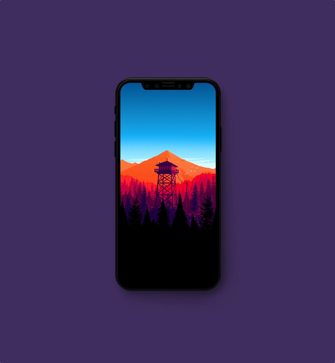 Firewatch Wallpaper Iphone Purple - HD Wallpaper 