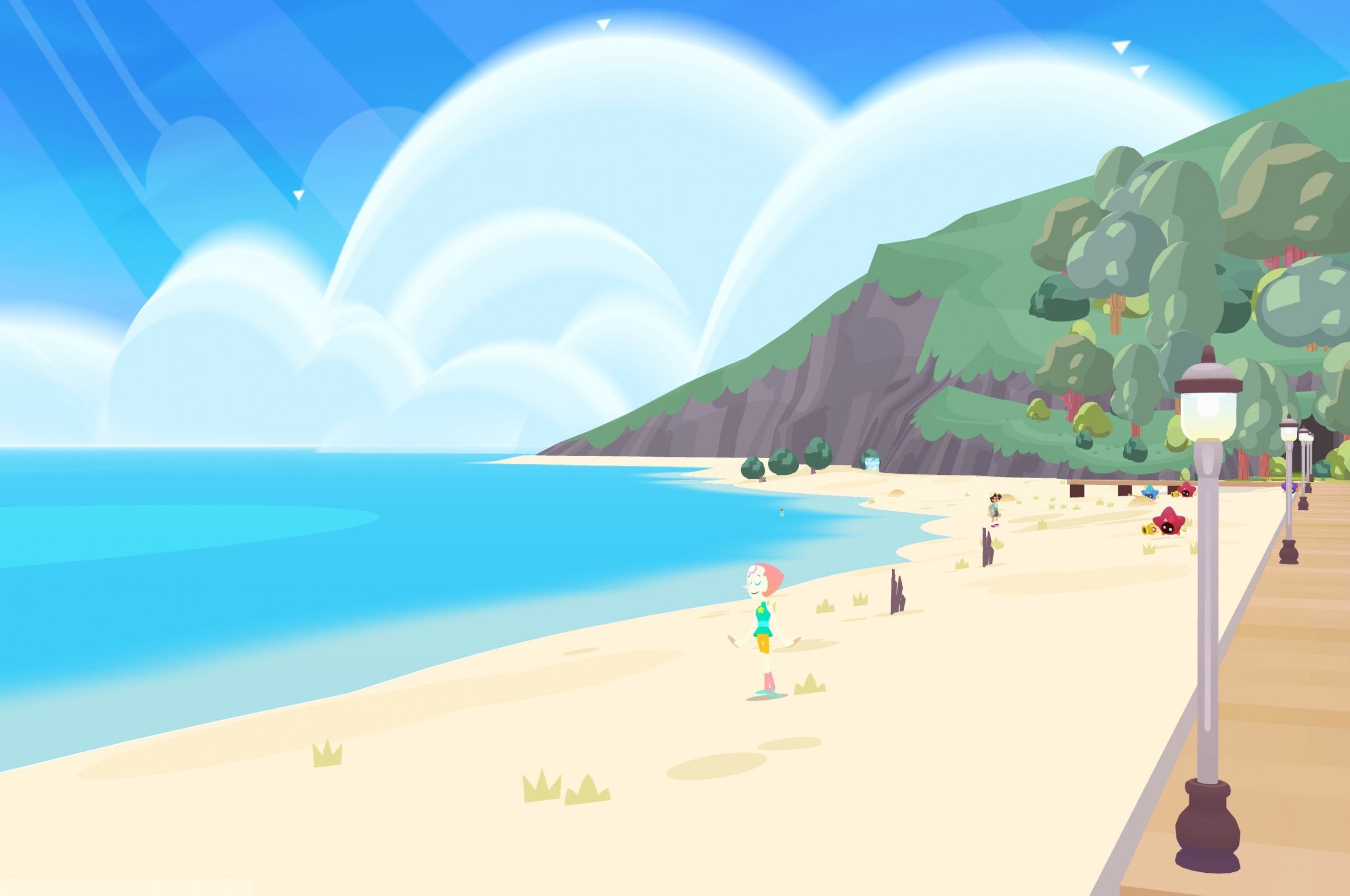 Save The Light, Beach - Steven Universe Background Beach - HD Wallpaper 