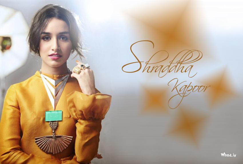 Shraddha Kapoor Beautiful Pose In Yellow Dress - Shraddha Kapoor In Yellow Dress - HD Wallpaper 