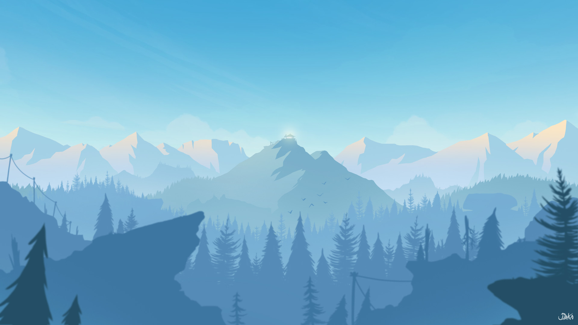 Firewatch Landscape - HD Wallpaper 