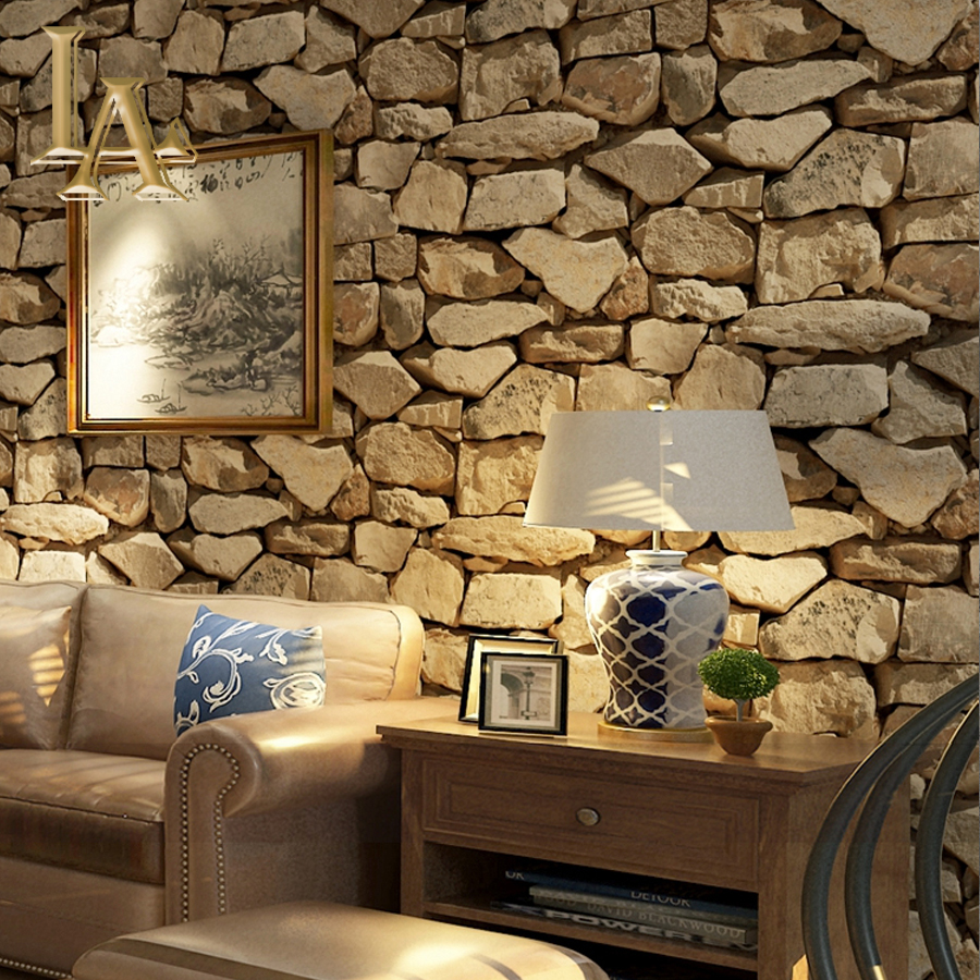 Living Room - Stone Wallpapers For Homes - HD Wallpaper 