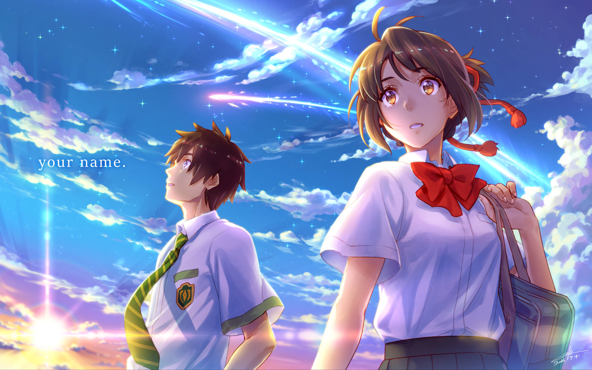 Kimi No Na Wa Wallpaper Mitsuha - HD Wallpaper 