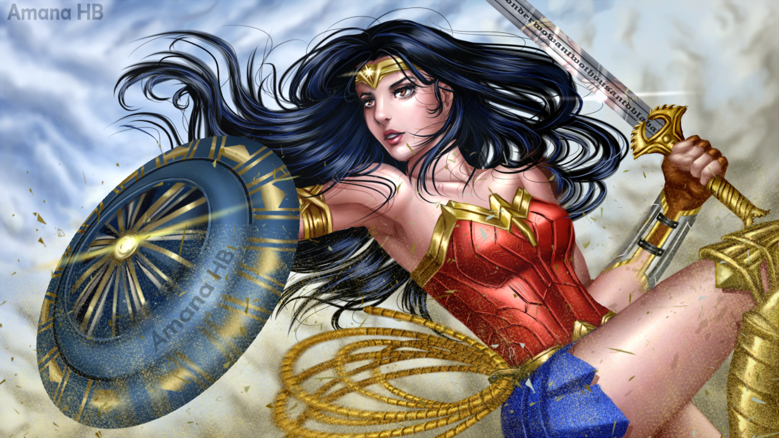 Wonder Woman Anime Version - HD Wallpaper 