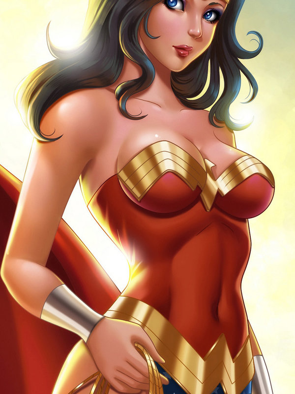 Cartoon Beautiful Wonder Woman - HD Wallpaper 