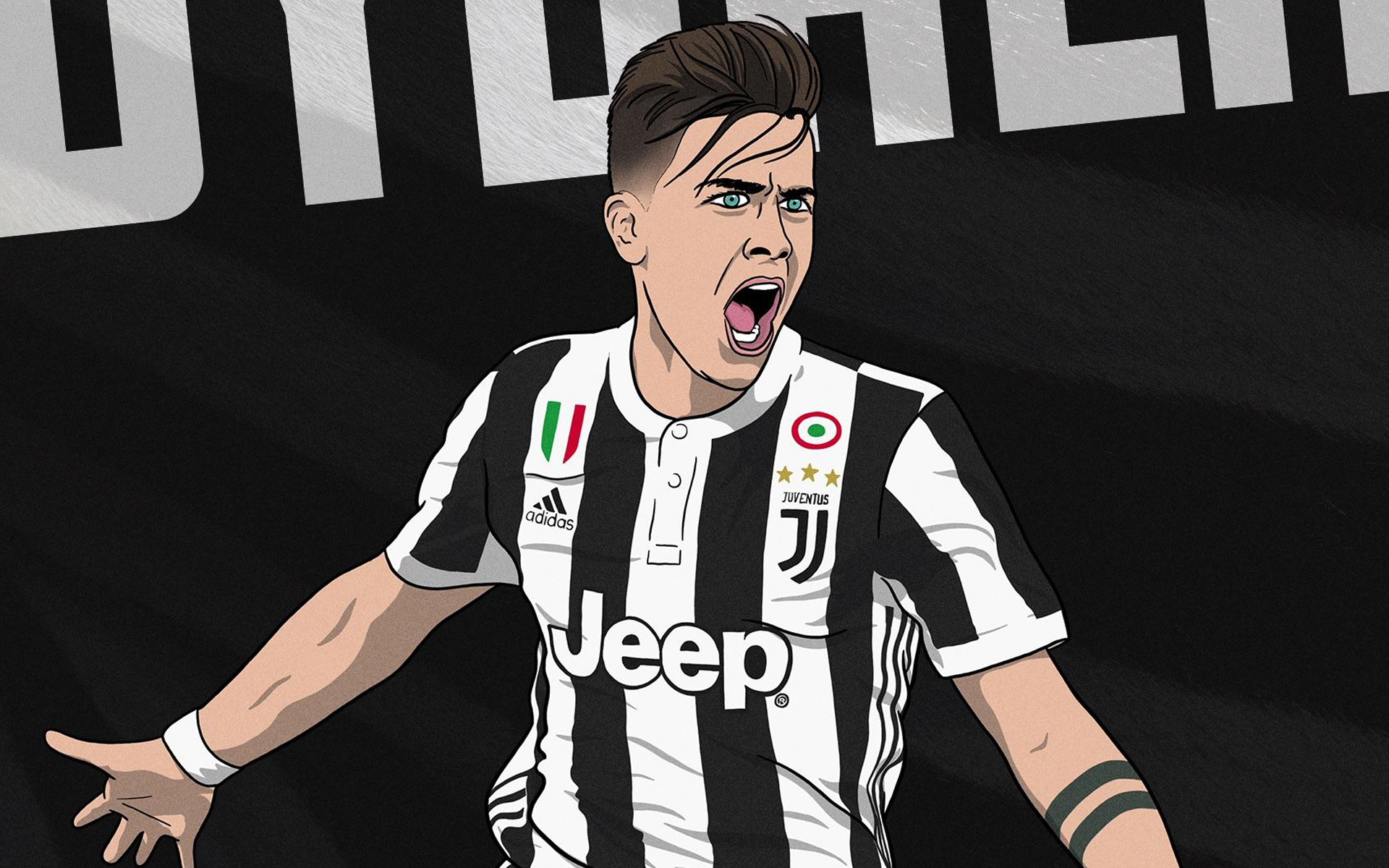 Dybala, Fan Art, Juventus Fc, Abstract Art Bianconeri, - Dybala Fan Art - HD Wallpaper 