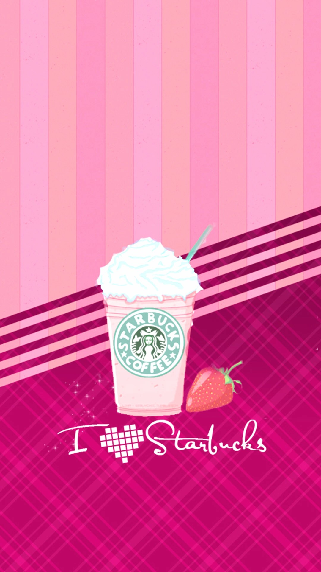 Clip Art Girly Wallpaper Tumblr - Pink Starbuck Backgrounds - HD Wallpaper 