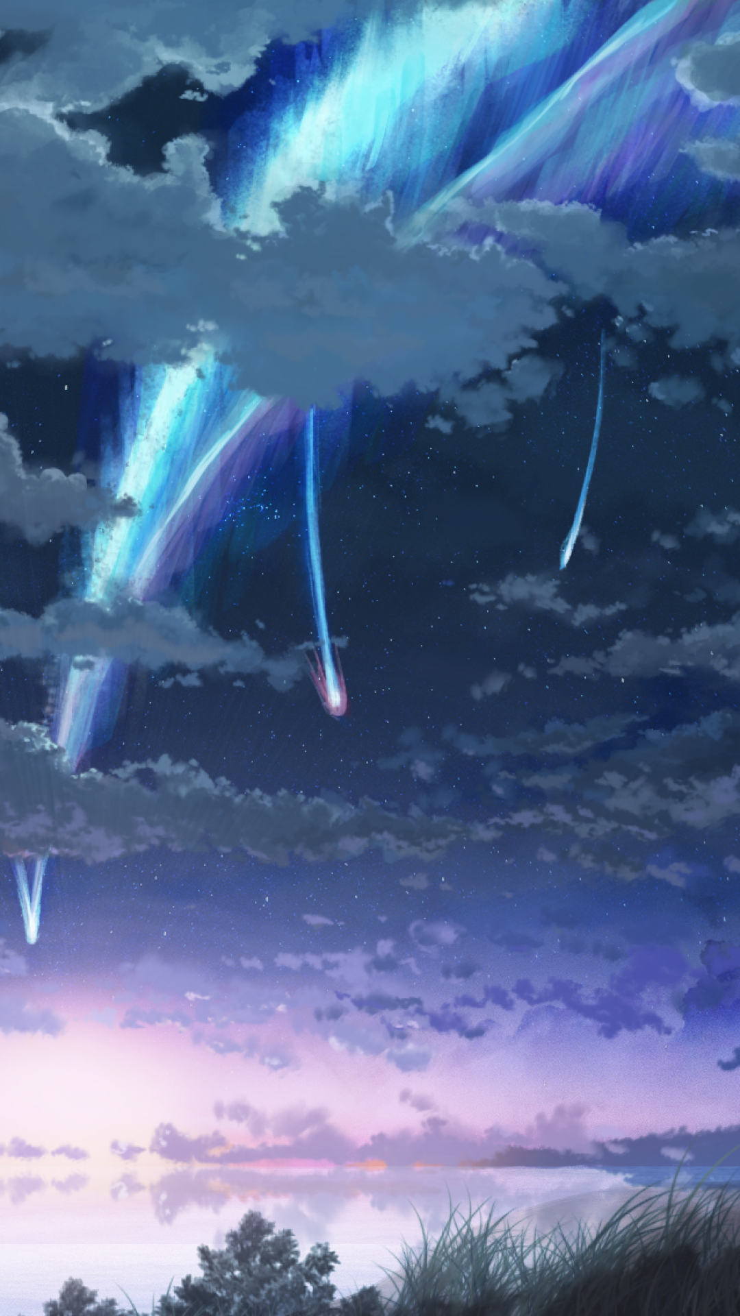 Kimi No Na Wa, Miyamizu Mitsuha, Scenic, Sky, Clouds, - Kimi No Na Wa Phone Background - HD Wallpaper 