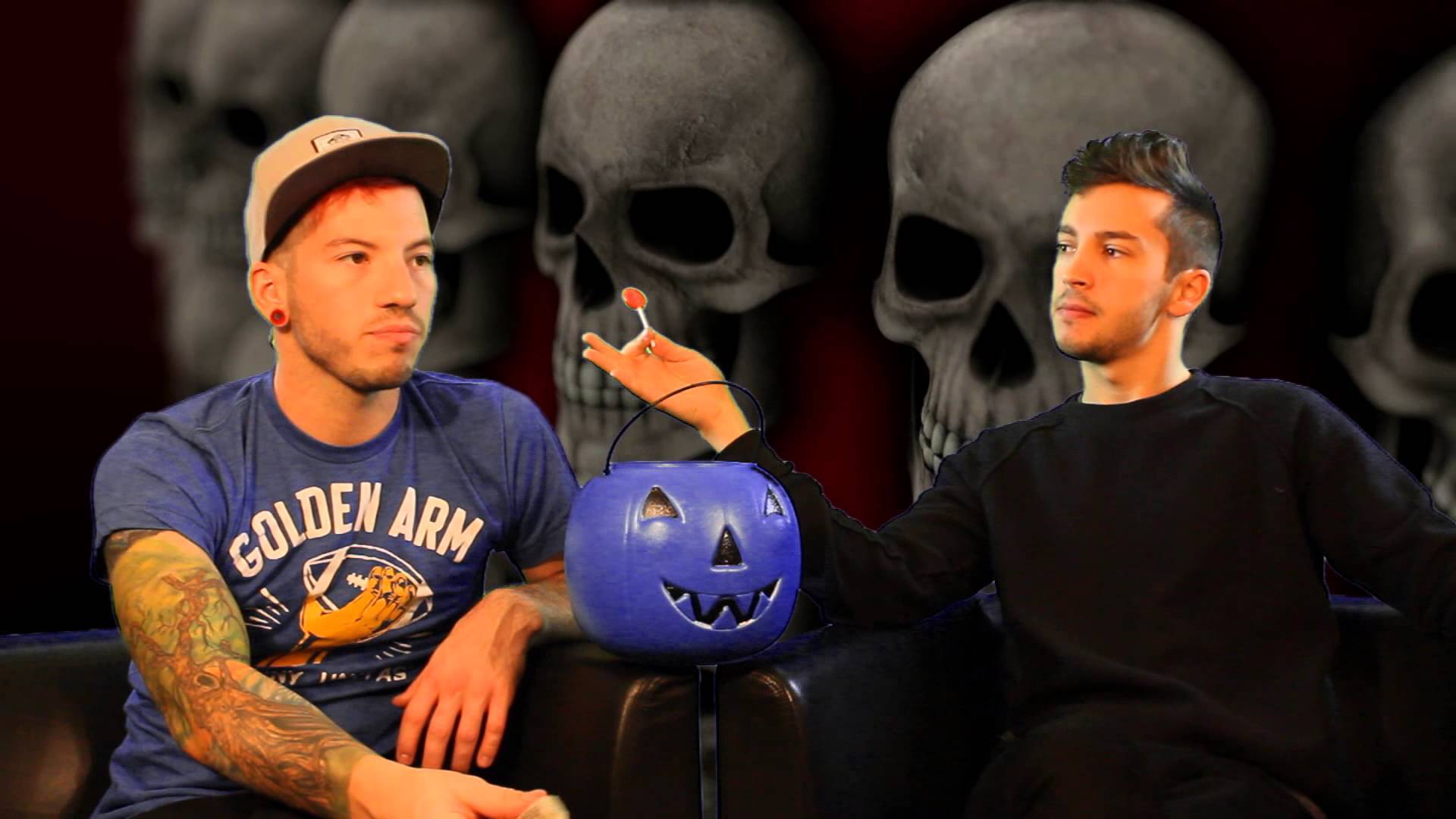 Twenty One Pilots Desktop Background - Josh Dun And Tyler Joseph Halloween - HD Wallpaper 