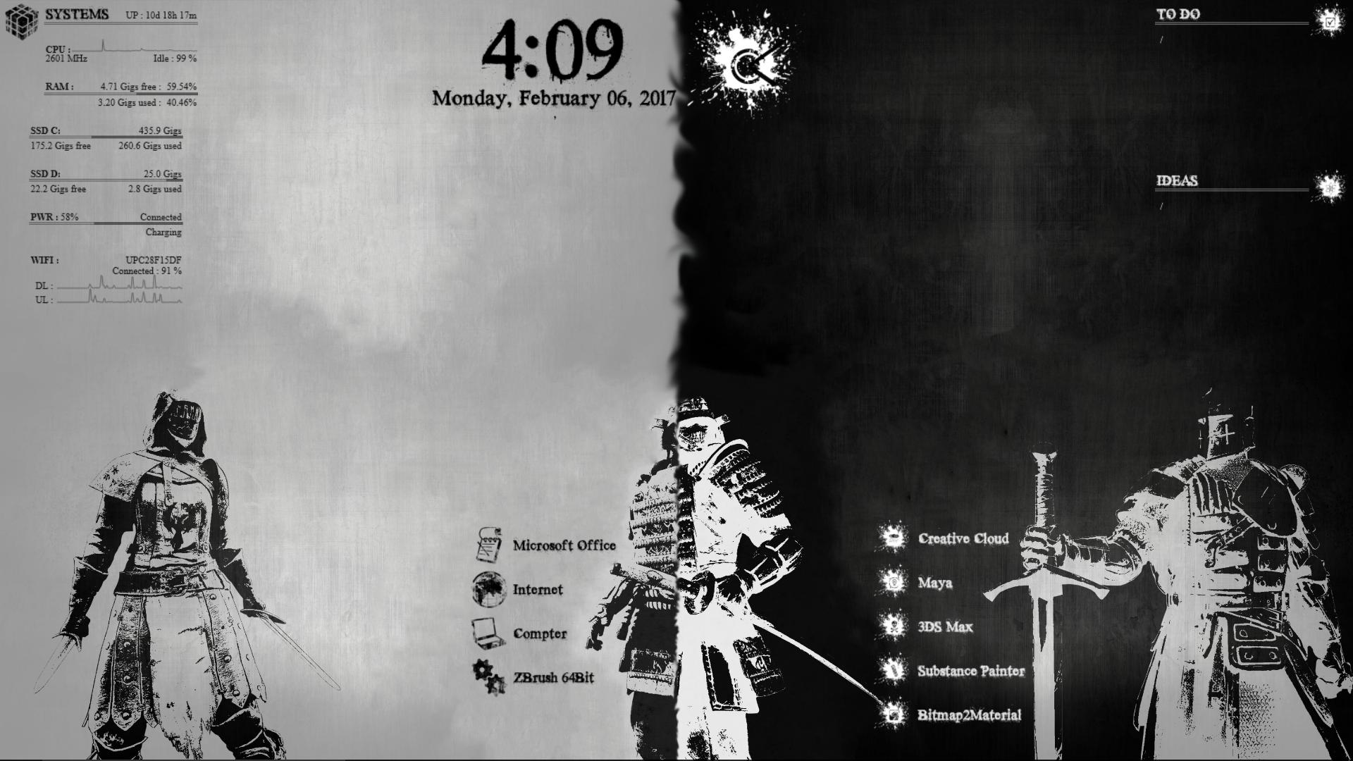 Art For Honor Backgrounds - Monochrome - HD Wallpaper 