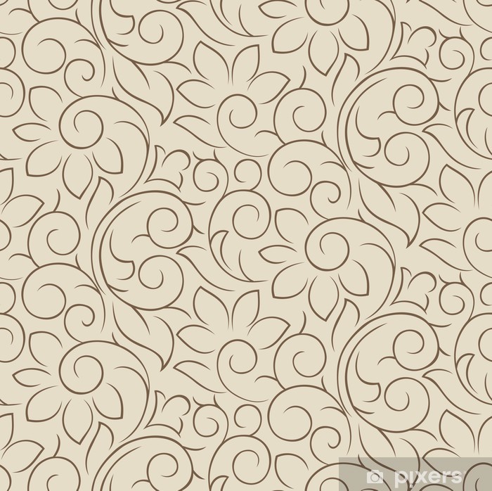 Seamless Fancy Vector Floral - HD Wallpaper 