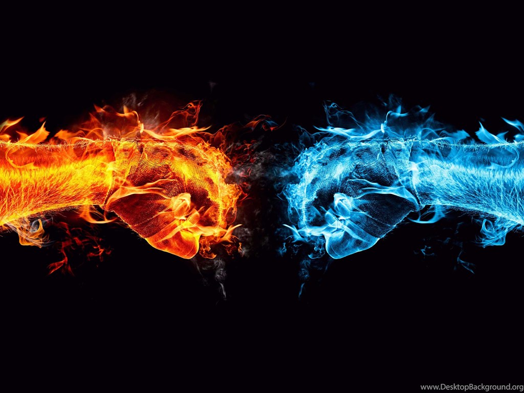40 Cool 3d Hd Wallpapers For - Fire And Water Fist - HD Wallpaper 