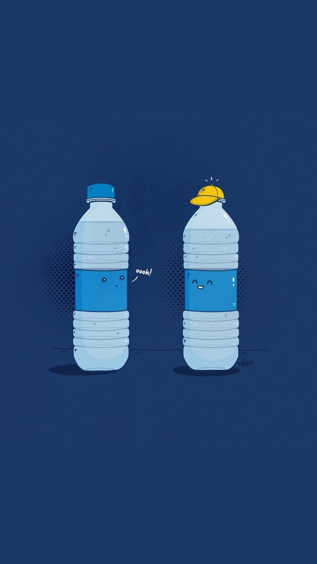 Funny 125 Android Wallpaper - Cartoon Water Bottle - HD Wallpaper 