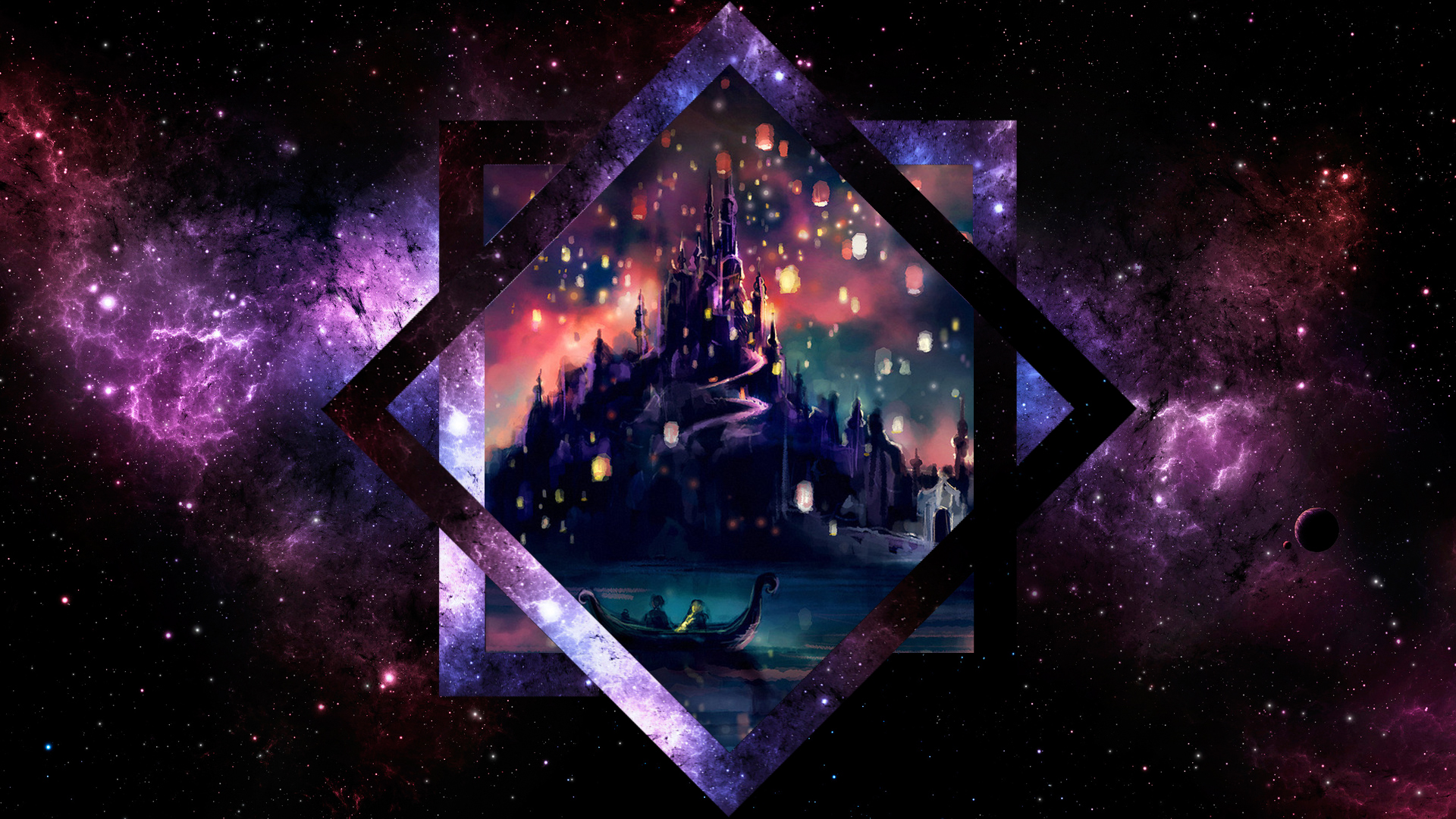 Tangled Light Scene Painting - HD Wallpaper 