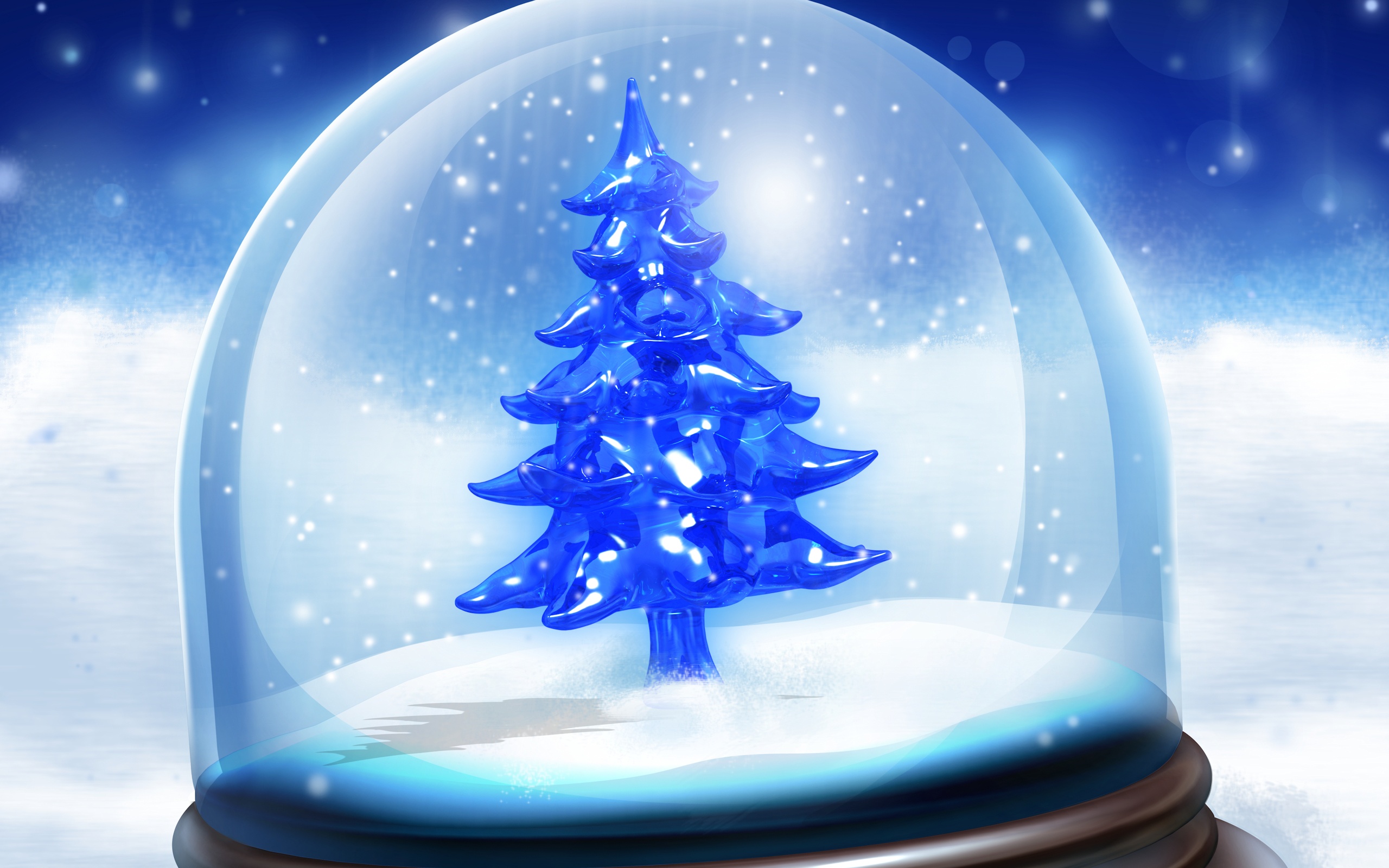 Snowy Christmas Tree Wallpaper Hd - HD Wallpaper 