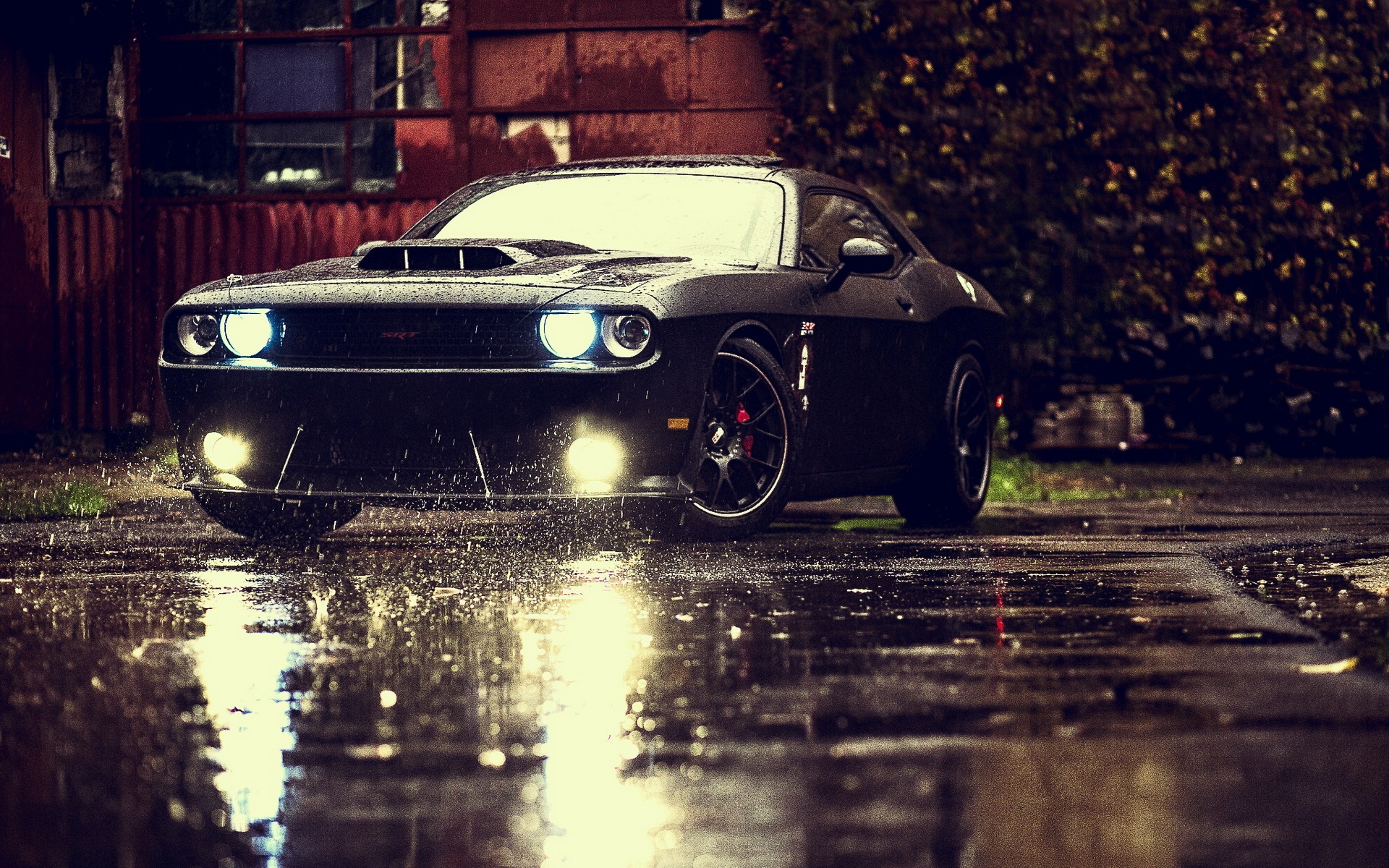 Sports Car In Rain - HD Wallpaper 