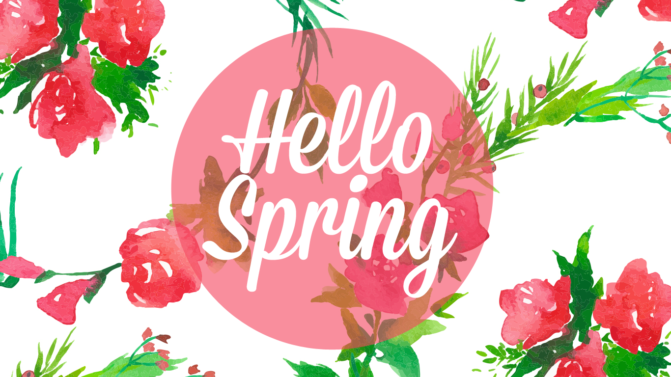 Hello Spring Desktop Background - HD Wallpaper 