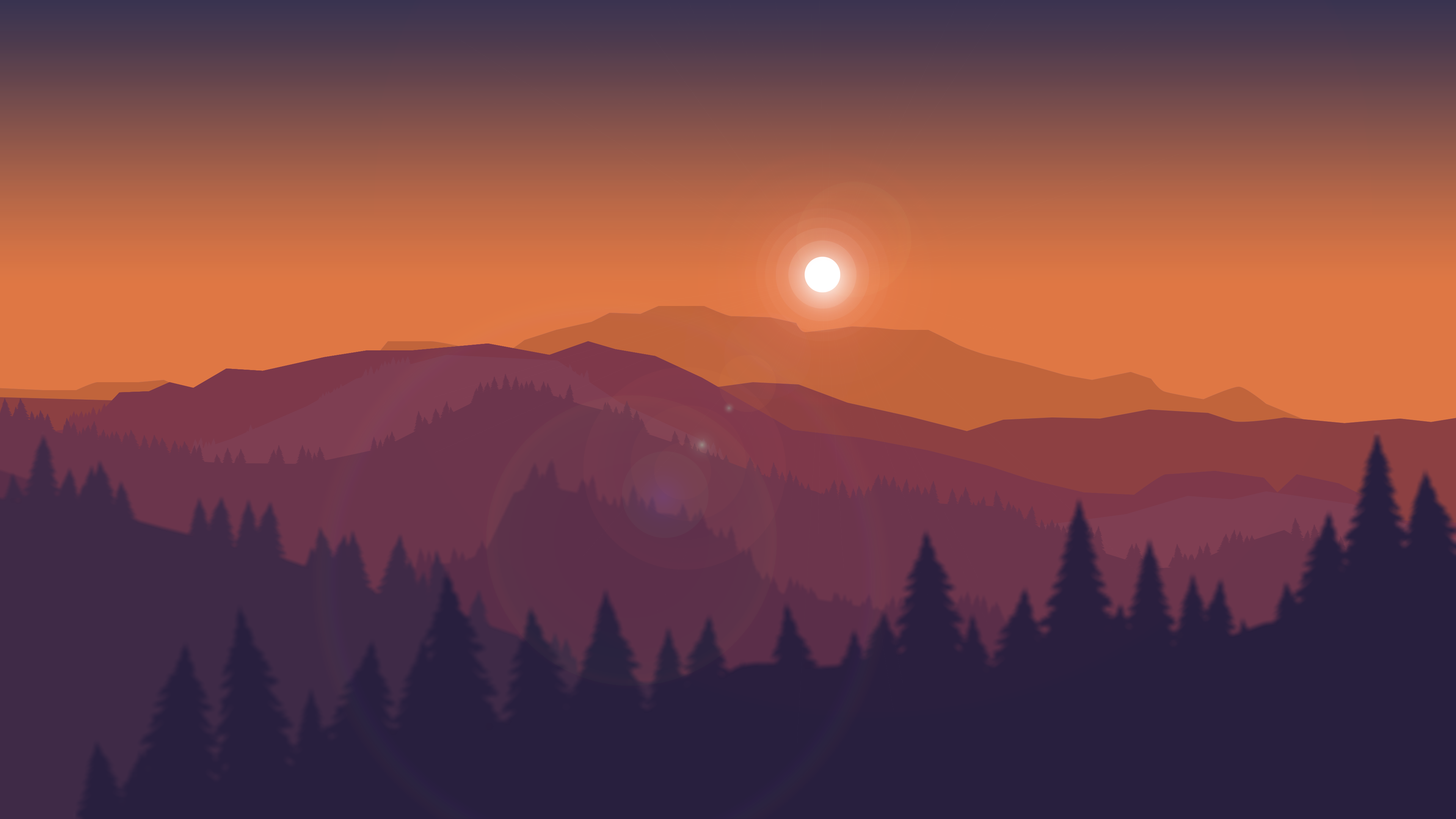 Sunset Mountain Wallpaper 4k - HD Wallpaper 