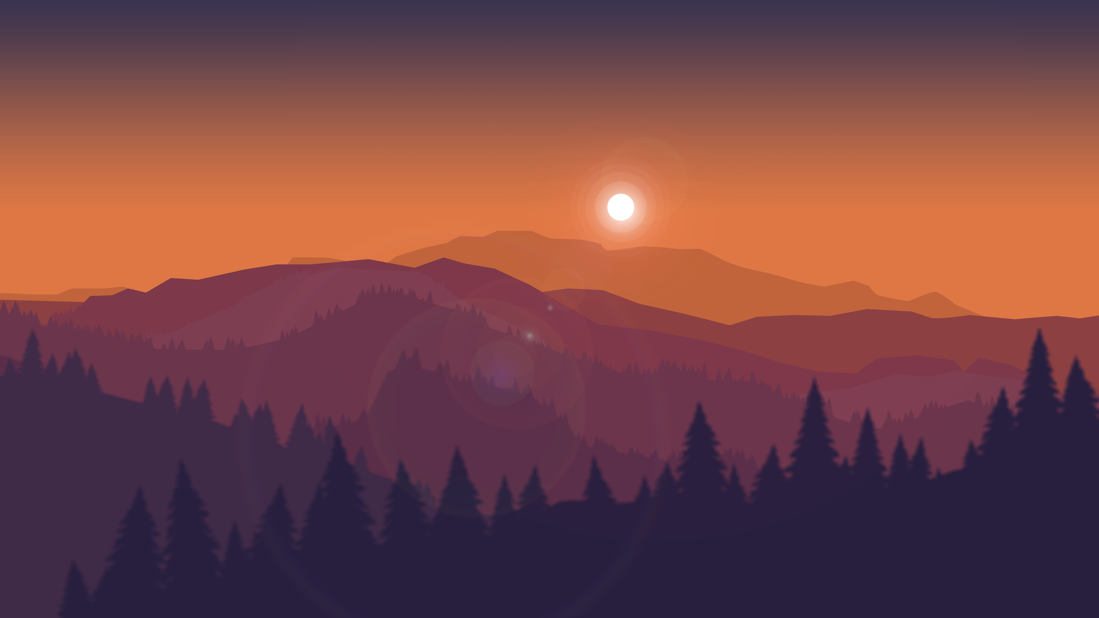 Sunset Mountain Wallpaper 4k 3840x2160 Wallpaper