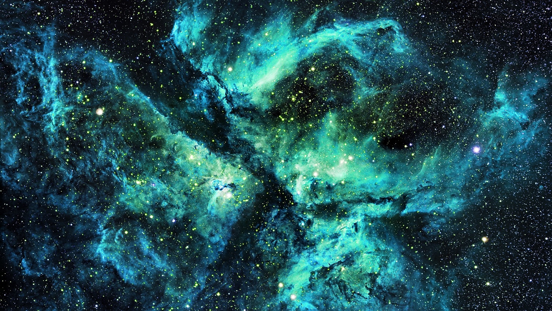 Hd Nebula Wallpaper Windows Apple Mac Wallpapers Artworks - Blue And Green Galaxy - HD Wallpaper 