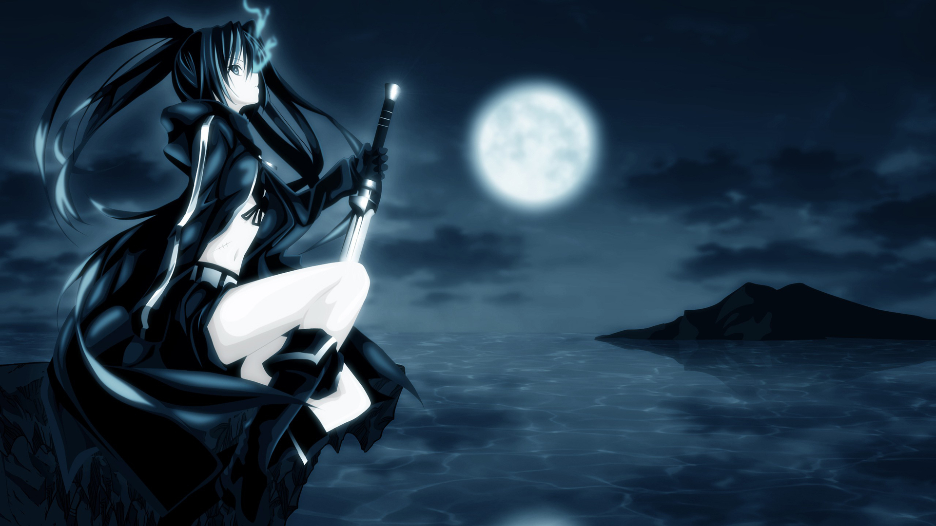Black Rock Shooter Wallpaper 1920x1080 - HD Wallpaper 