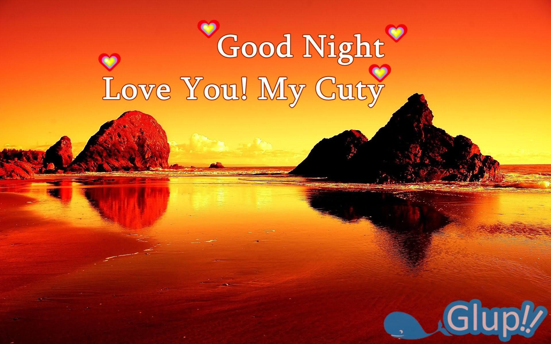 Good Night Love You My Cuty - Good Night Dear Wife - HD Wallpaper 