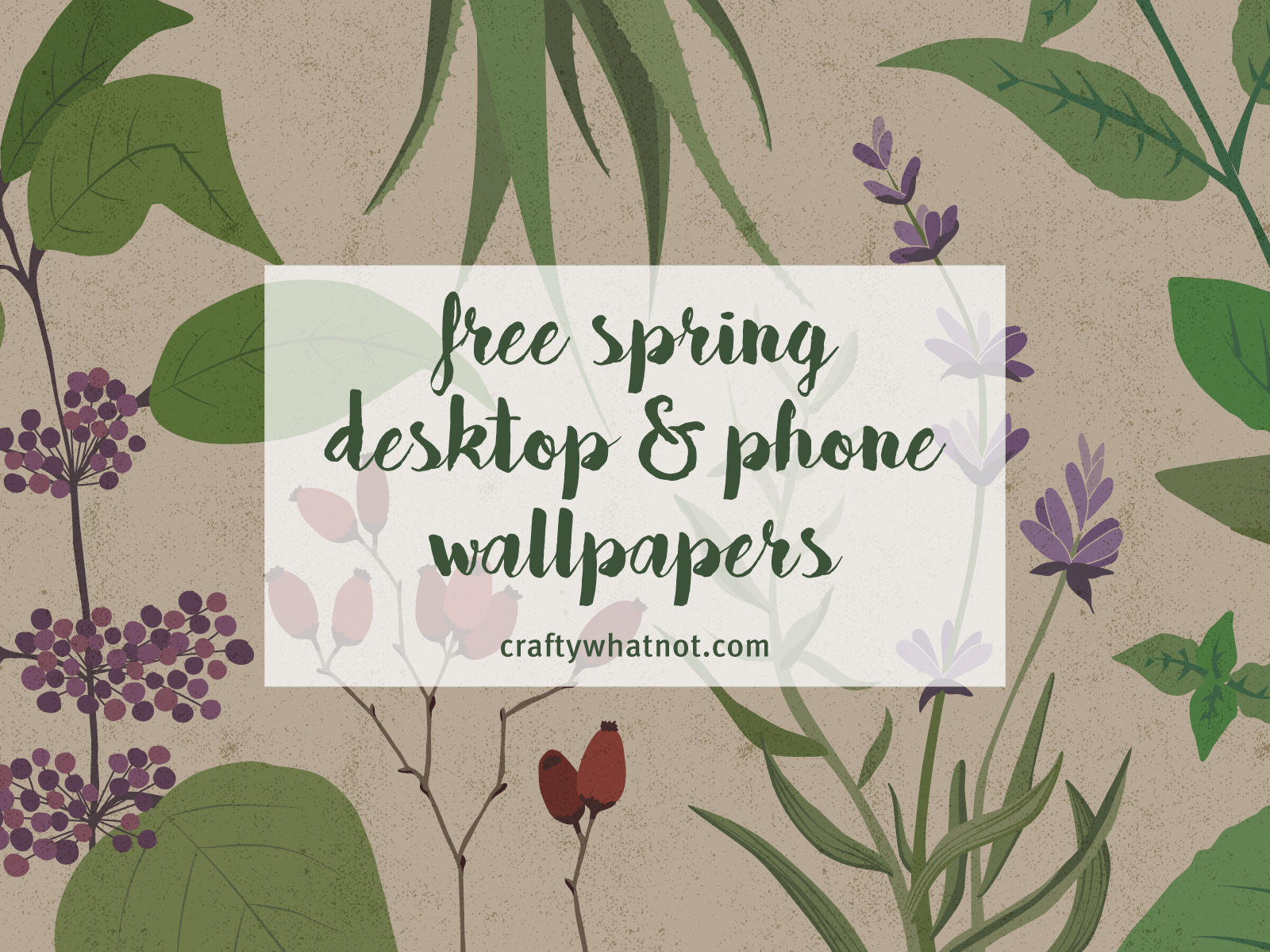 Spring Wallpaper From Crafty Whatnot - Greeting Card - HD Wallpaper 
