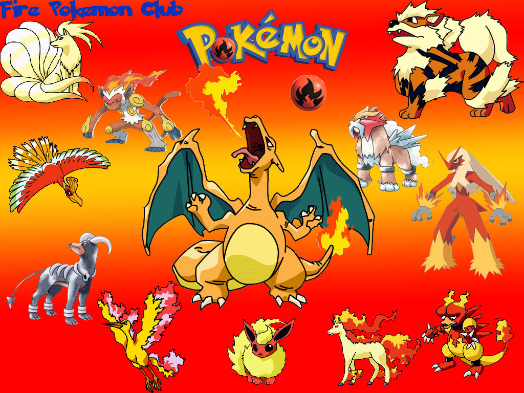 Fire Pokemon Wallpaper - Fire Type Pokemon - HD Wallpaper 