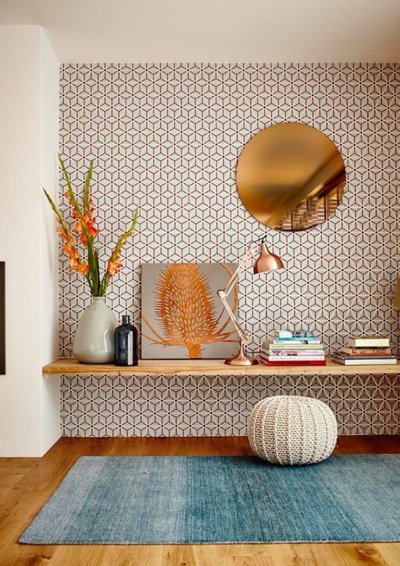 Enrich Your Home Design W/ Some Fancy Pattern Wallpaper - Modern Geo - HD Wallpaper 