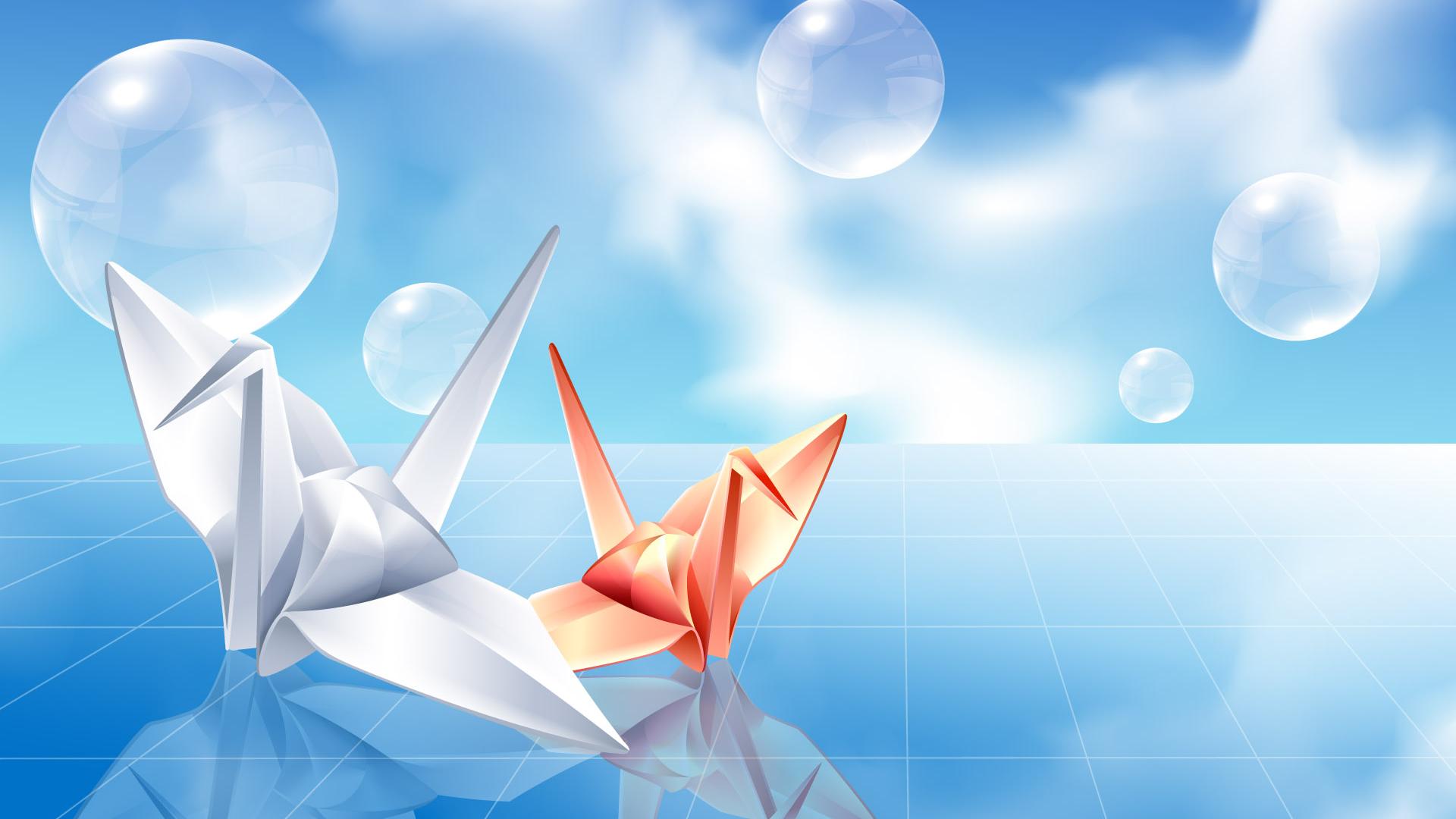Origami 3d Animation - HD Wallpaper 