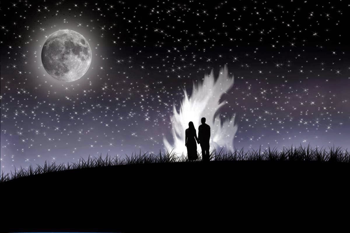 Lovers Midnight Hd Wallpaper - Eternal Love - HD Wallpaper 