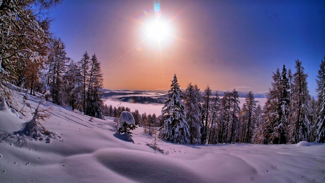 Most Beautiful Winter Landscape Hd Wallpaper - Sfondi Inverno 4k - HD Wallpaper 