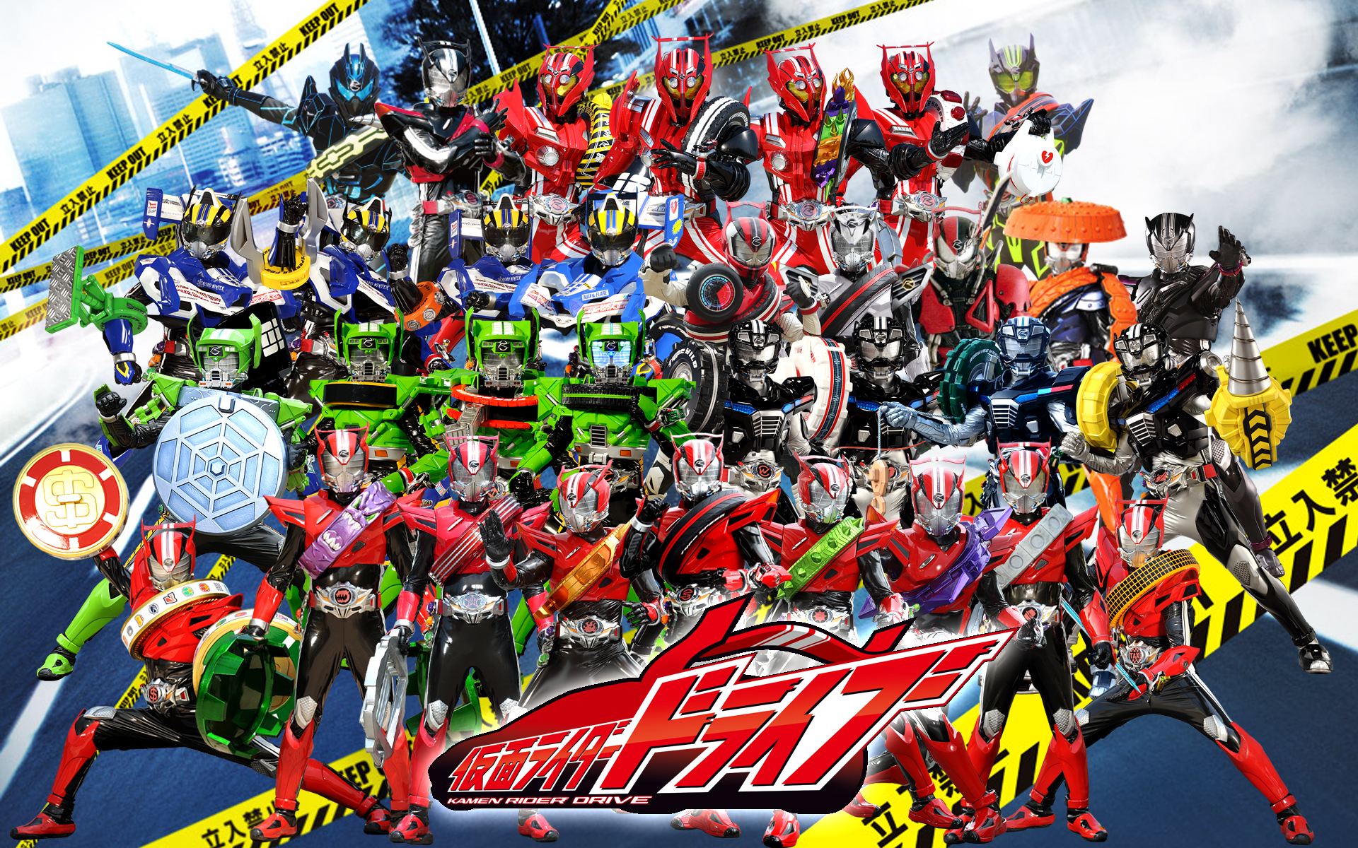 Kamen Rider Drive All Type Wallpaper By Malecoc On - Kamen Rider Drive Wallpaper Hd - HD Wallpaper 