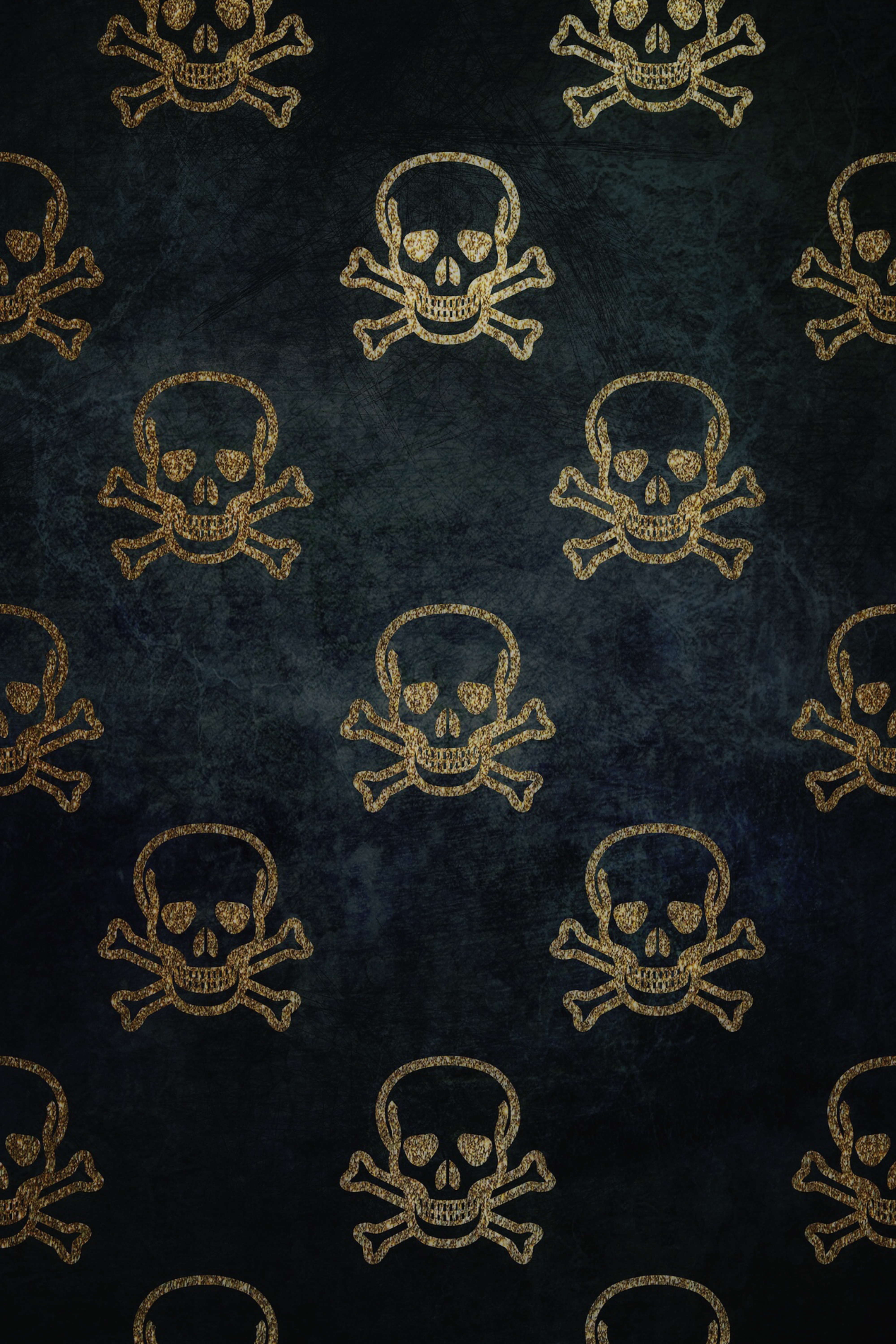 Wallpaper Skull, Patterns, Texture, Golden - Skull Pattern Gold - HD Wallpaper 