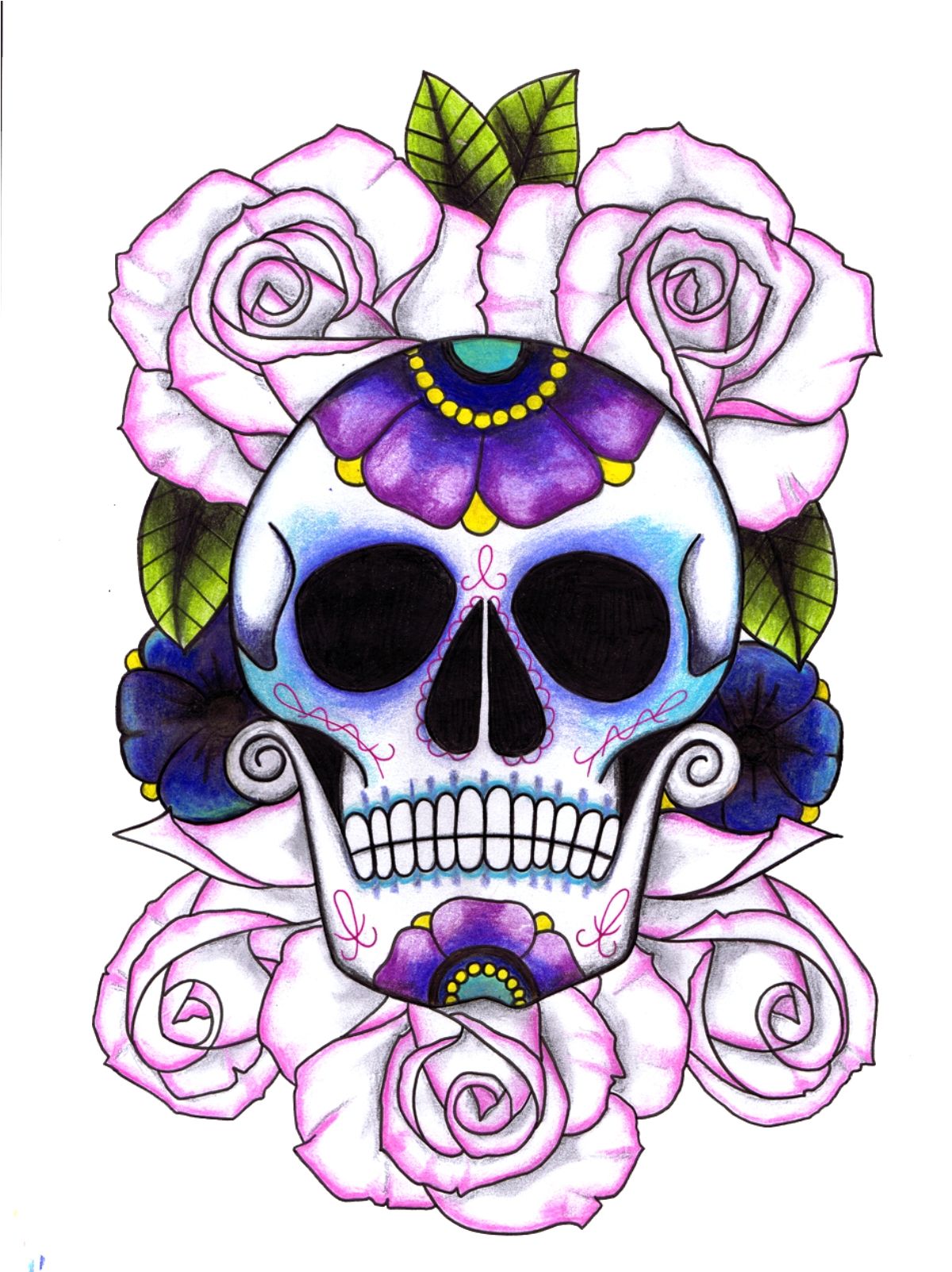 Sugar Skull Background Hd - HD Wallpaper 