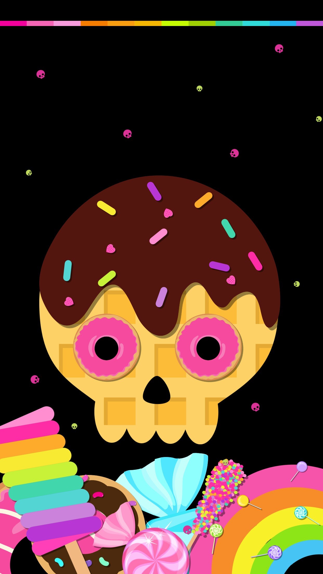 1242x2208, Skull Candy 
 Data Id 122969 
 Data Src - Fondos Para Calaveras Literarias - HD Wallpaper 