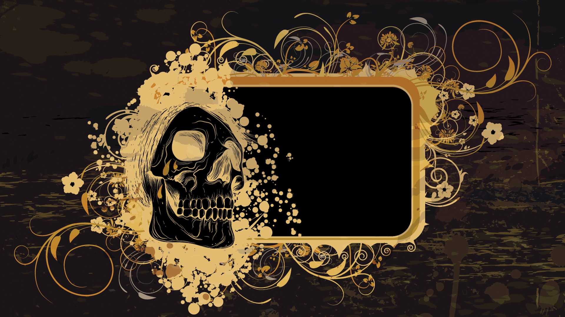 Skull Grunge - HD Wallpaper 