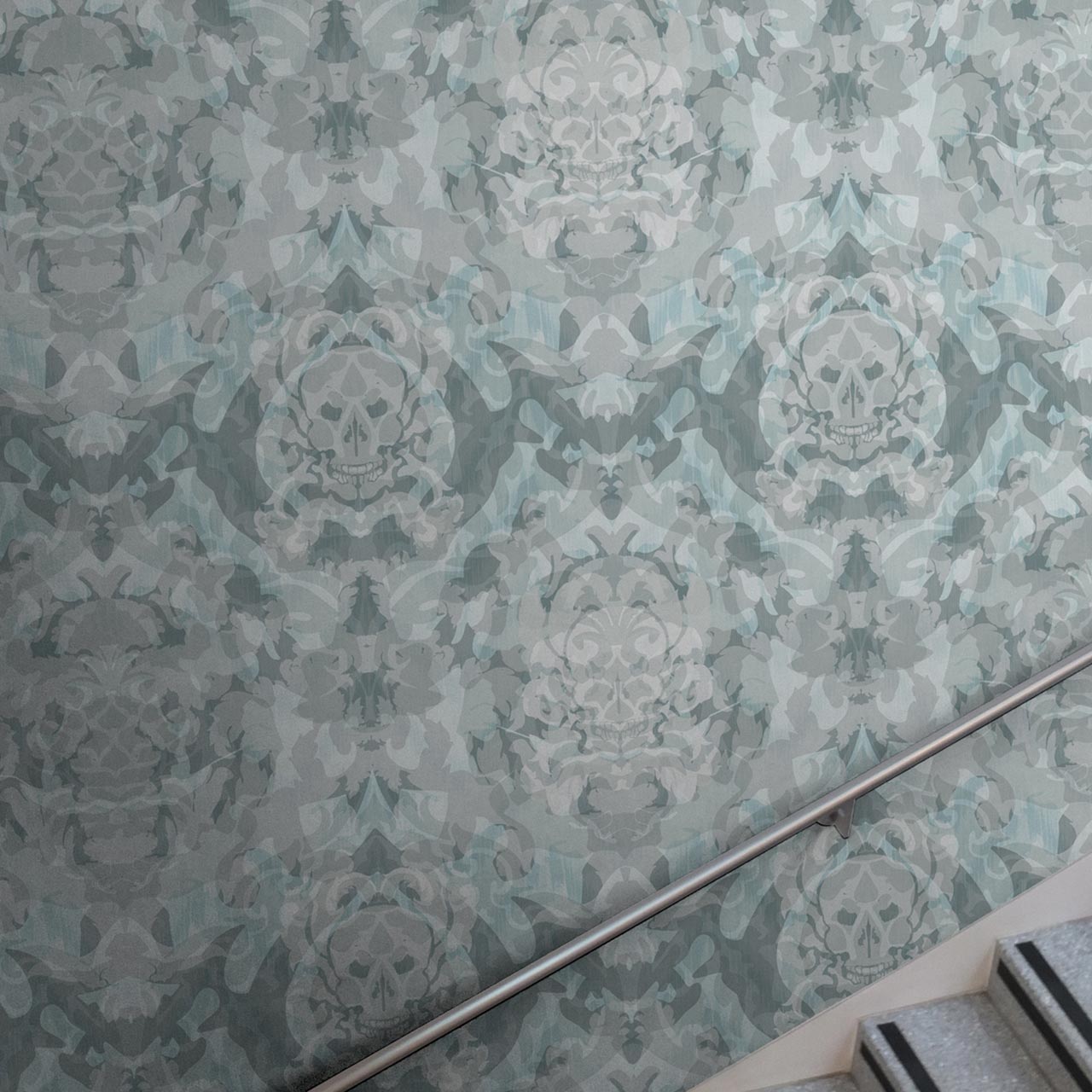 Skull Damask Superwide Ror/skld/obrn/03 - Wallpaper - HD Wallpaper 