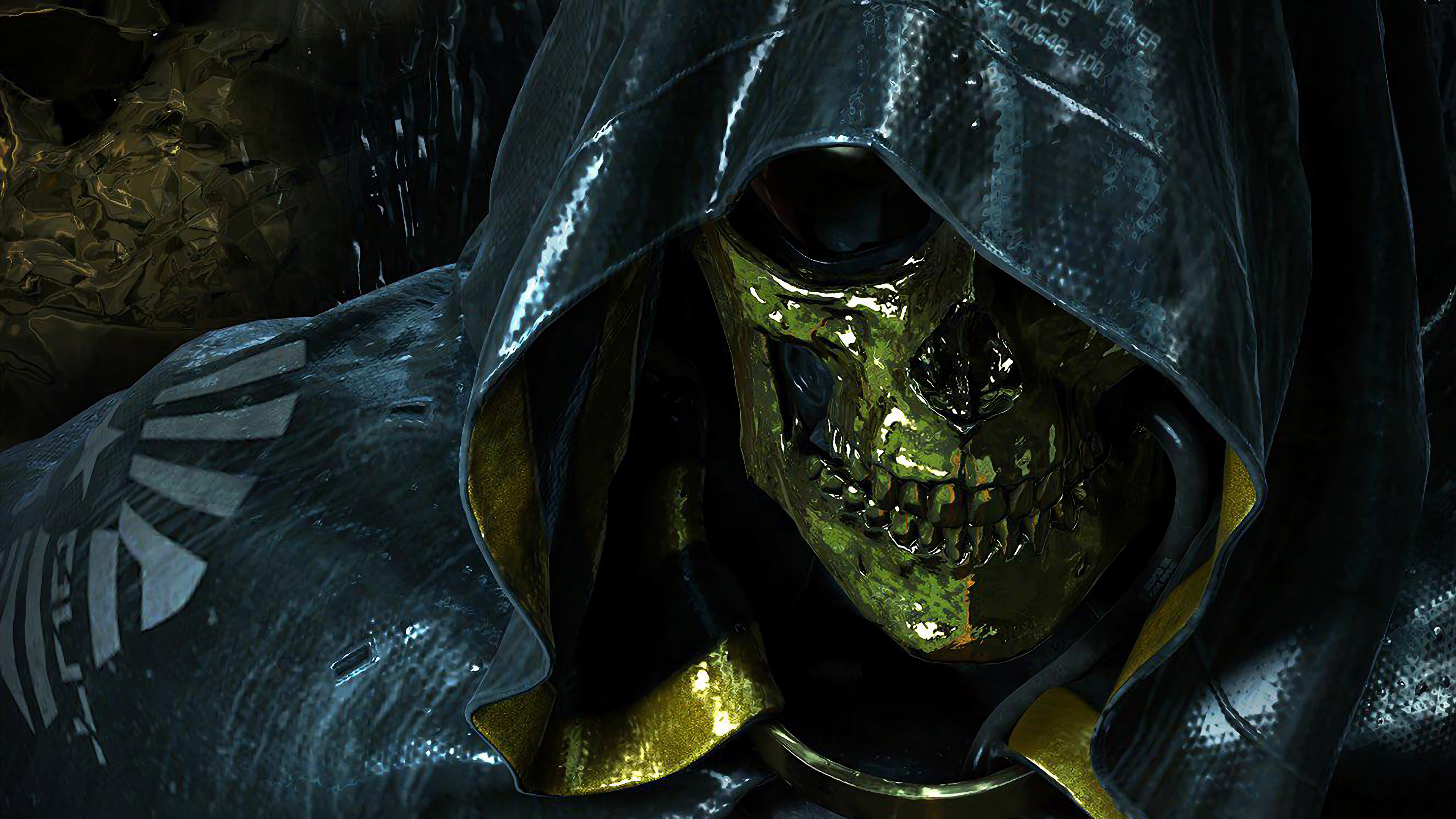 Death Stranding, Gold Skull Mask, Higgs, 4k, - Death Stranding Golden Mask - HD Wallpaper 