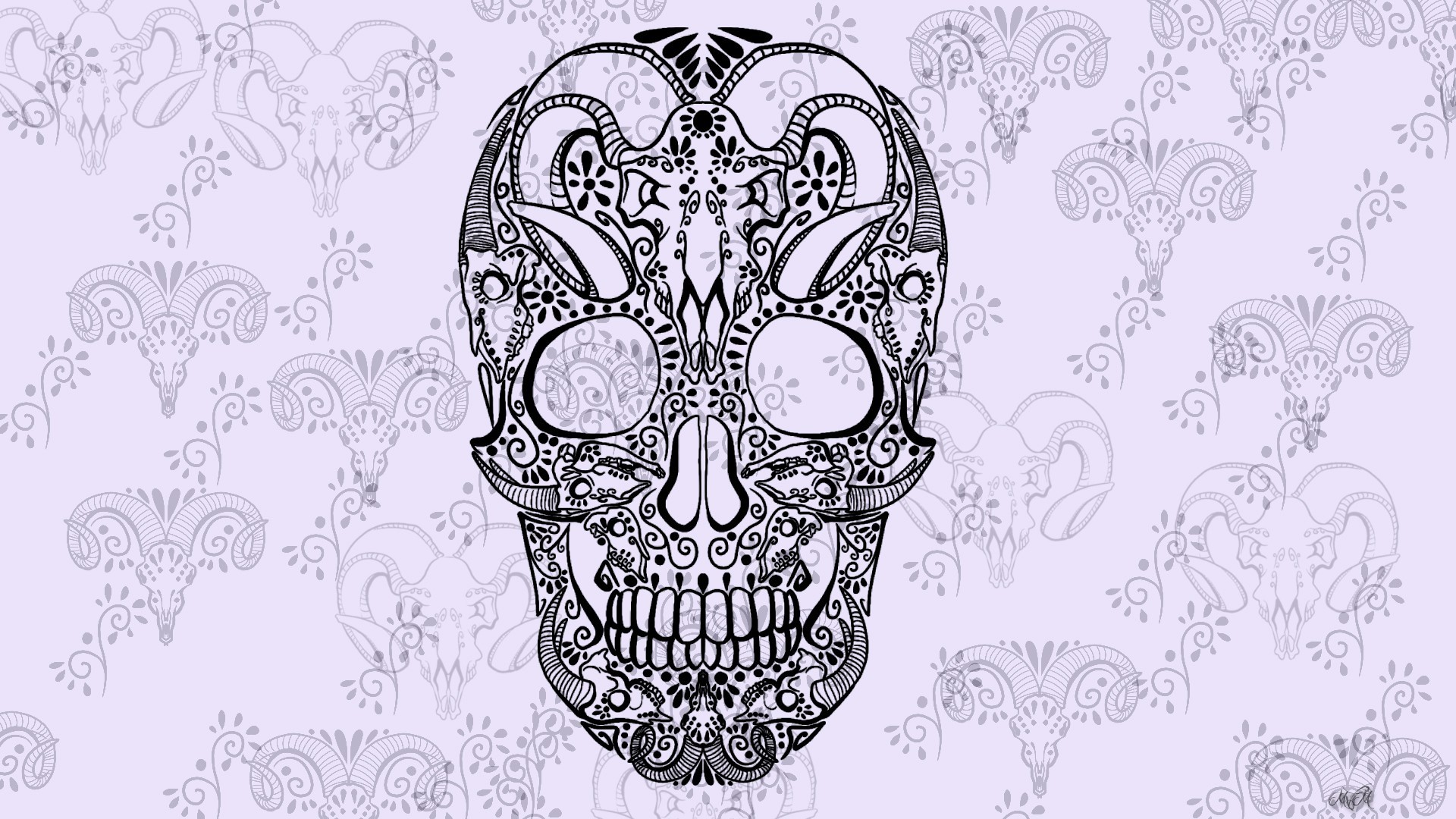 Artwork, Skull, Sugar Skull Wallpapers Hd / Desktop - Sugar Skull - HD Wallpaper 