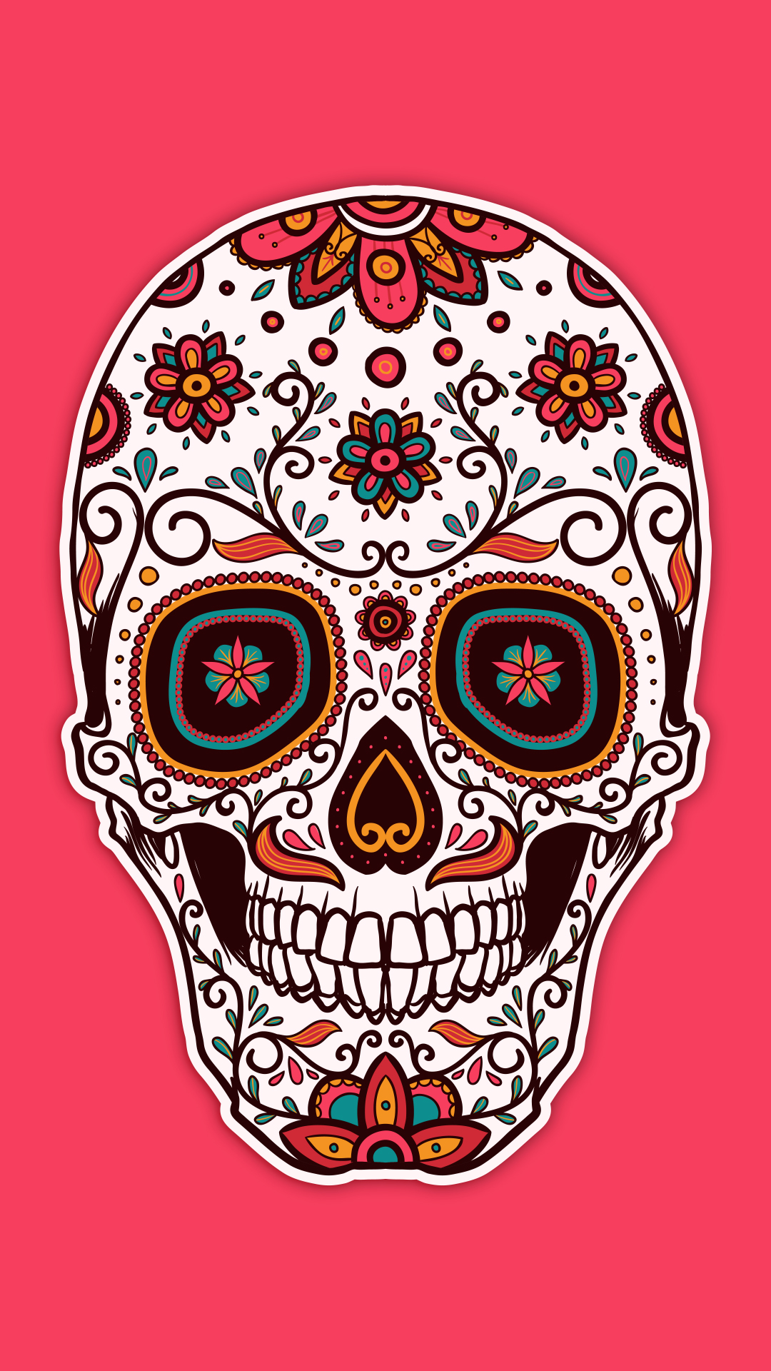 Free hd pink sugar skull phone wallpaper sugar skull wallpaper iphone