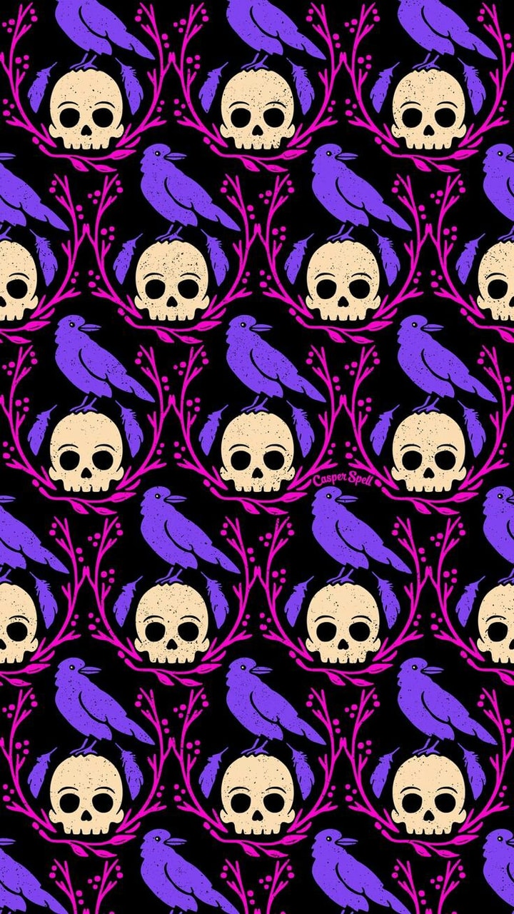 Skull, Animal, And Background Image - Cute And Creepy Backgrounds - HD Wallpaper 