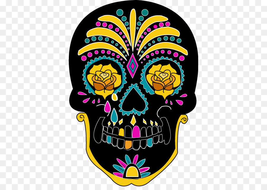 Calavera Adult Coloring Sugar Skull Day Of The Dead - Coloring Suger Skull - HD Wallpaper 