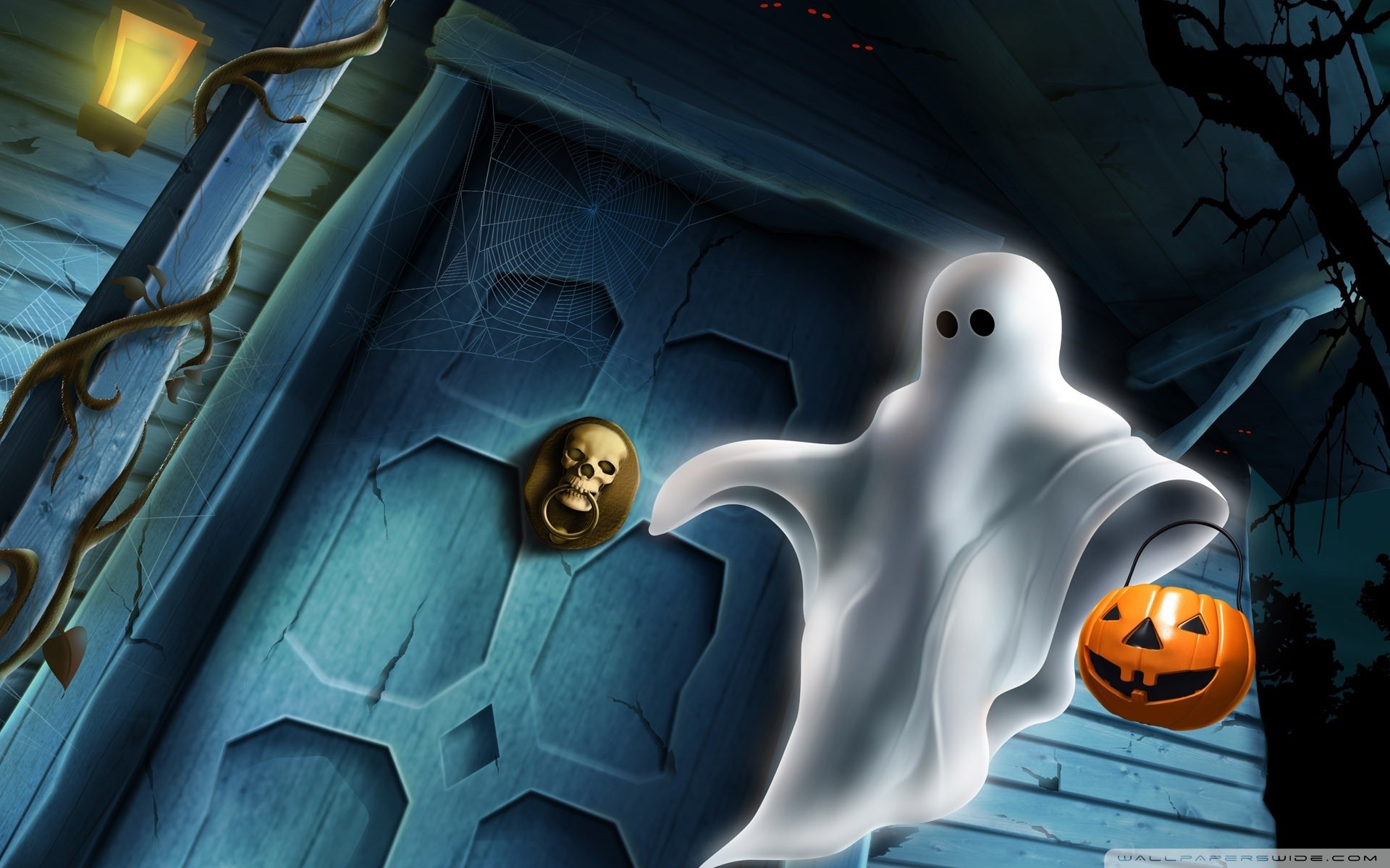 Ghost Wallpaper Halloween - HD Wallpaper 