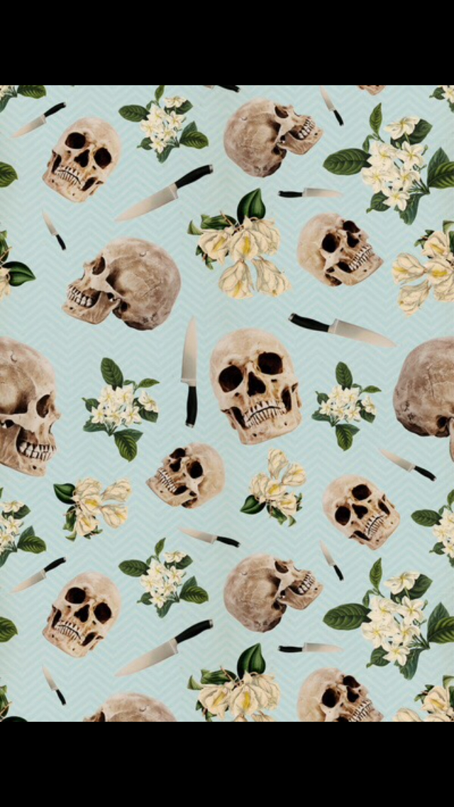 Backround, Blue, Flowers - Fondos De Pantalla De Flores Y Calaveras - HD Wallpaper 