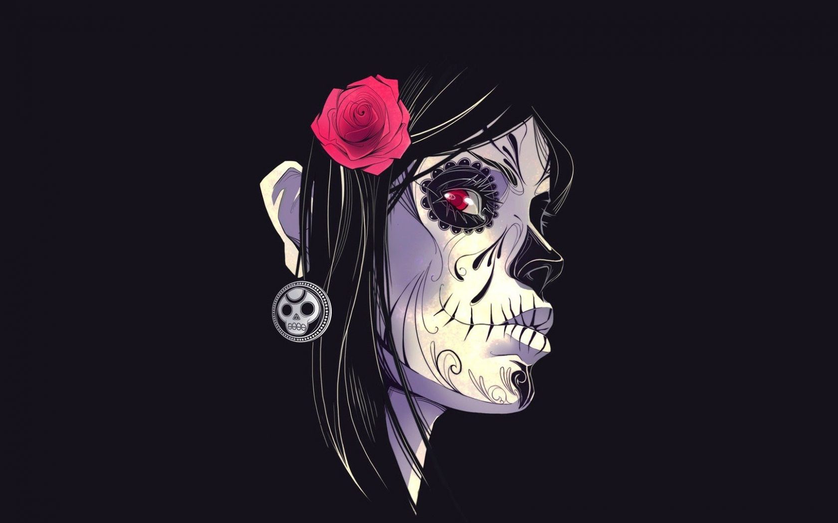 Cool Skull Wallpapers For Girls - HD Wallpaper 