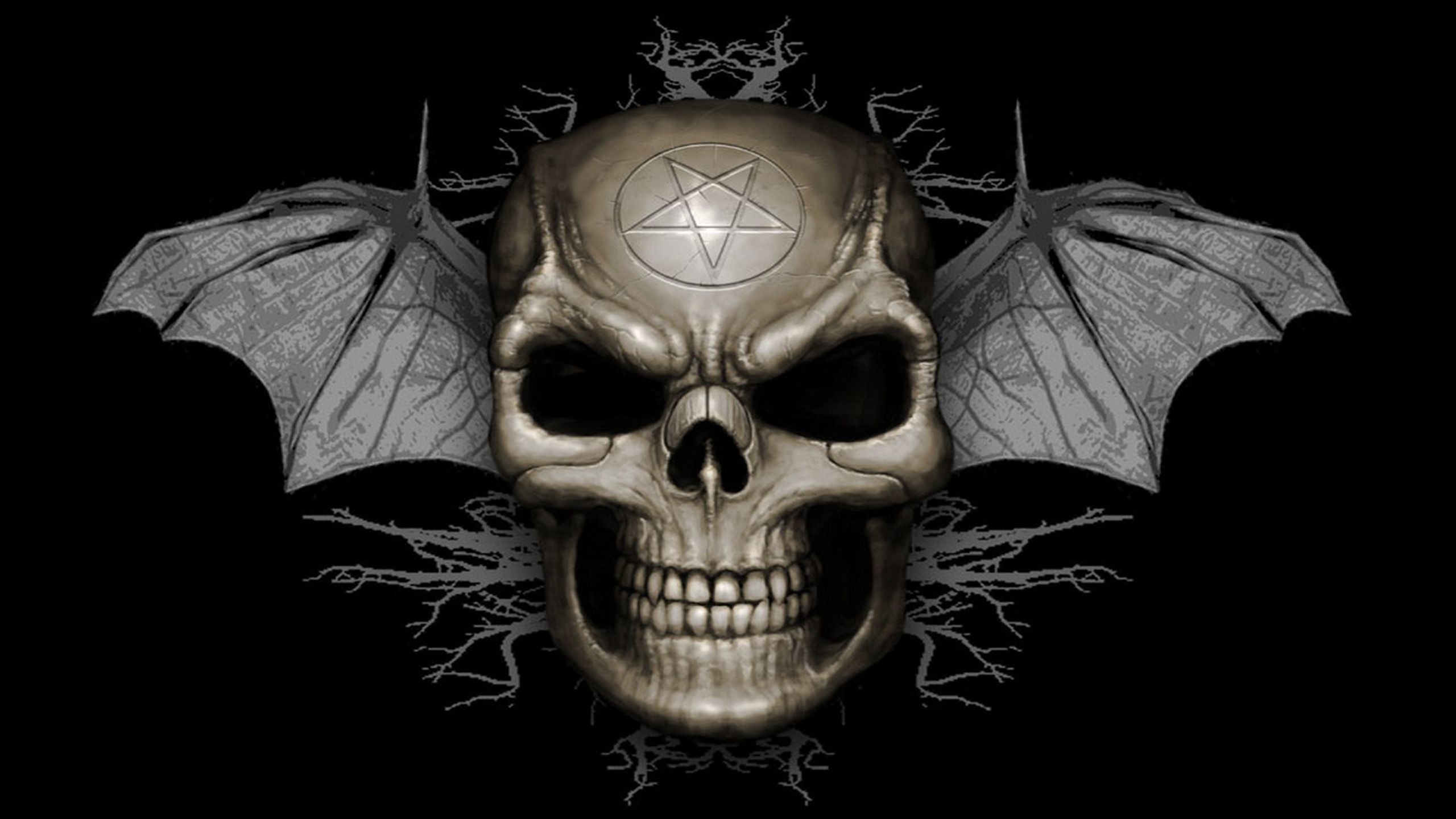 2560x1440, Evil Skull Bat Wallpapers 
 Data Id 116198 - Skull Cool - HD Wallpaper 