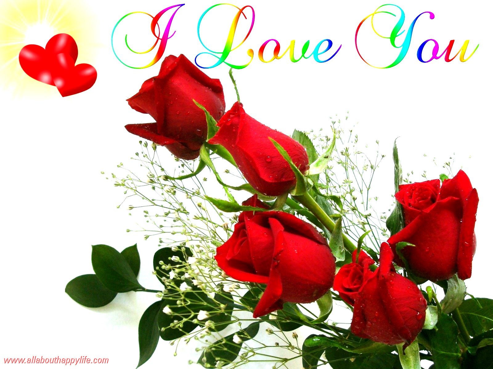 I Love You Wallpaper - Love Most Beautiful Flowers - HD Wallpaper 